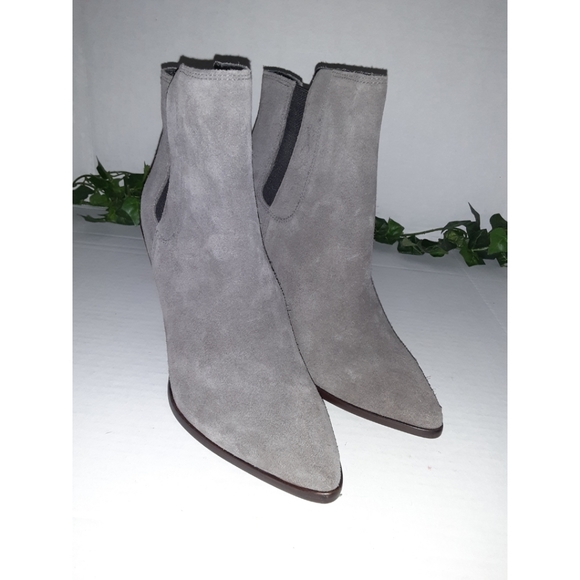 All Saints Senta Chelsea Suede Mink Gray Bootie - Picture 6 of 16